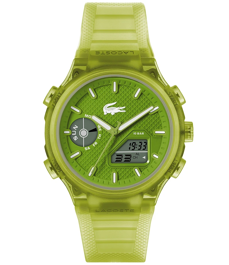Lacoste Men's Crocodelle Ana-Digi Silicone Strap Watch