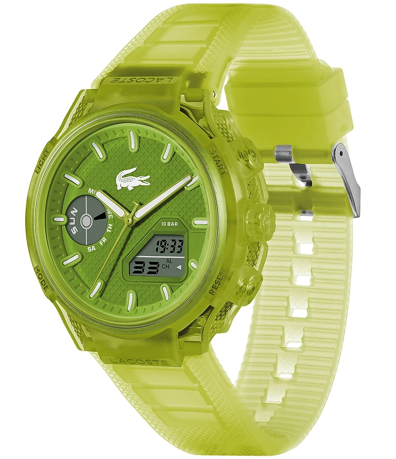 Lacoste Men's Crocodelle Ana-Digi Silicone Strap Watch