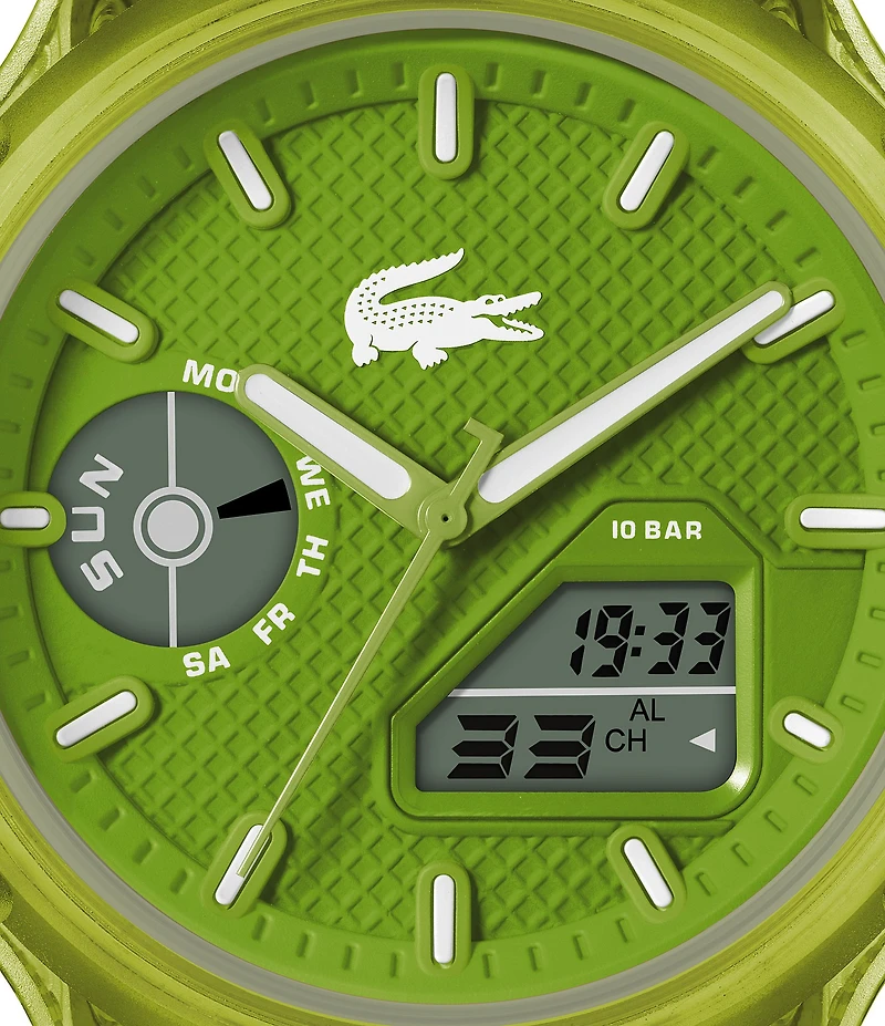 Lacoste Men's Crocodelle Ana-Digi Silicone Strap Watch