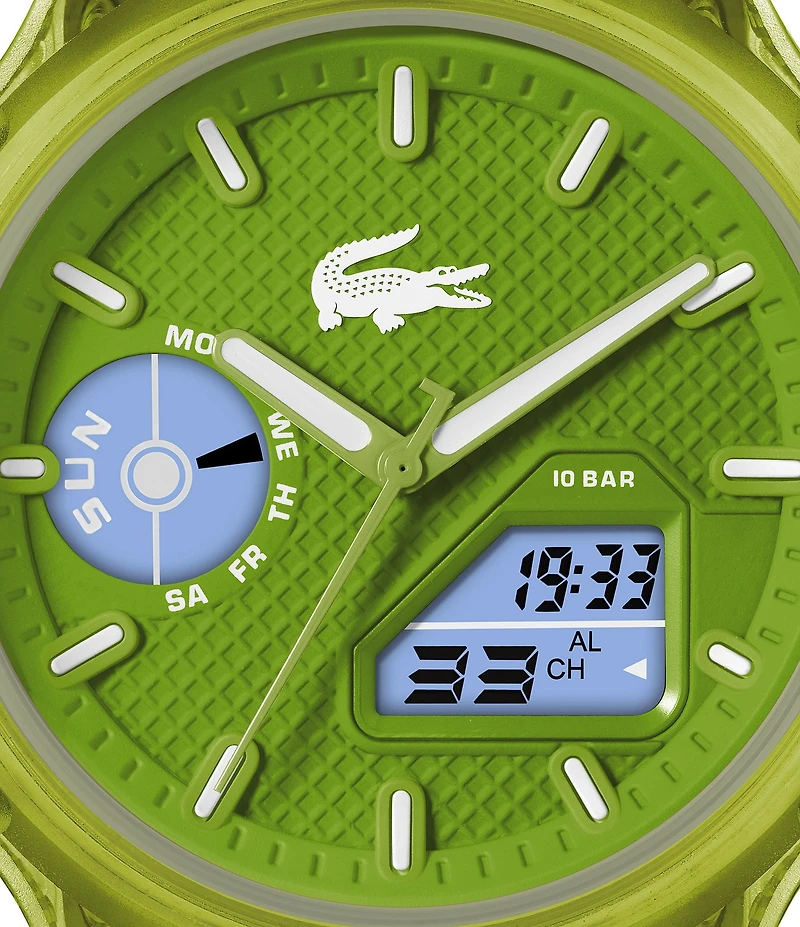 Lacoste Men's Crocodelle Ana-Digi Silicone Strap Watch