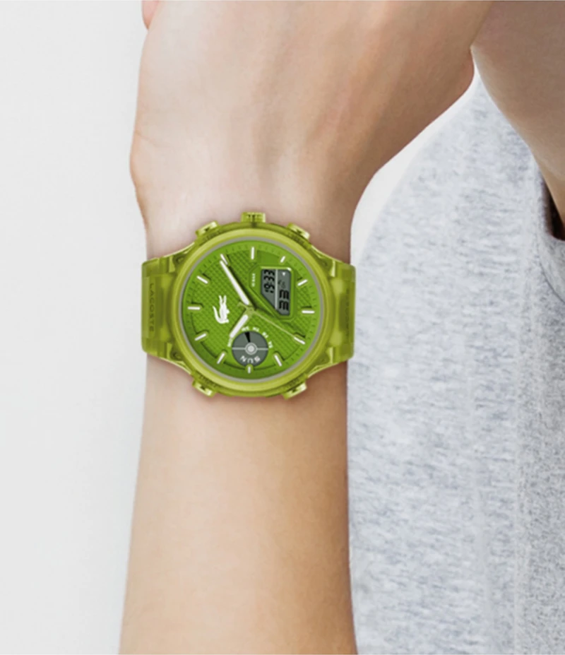 Lacoste Men's Crocodelle Ana-Digi Silicone Strap Watch