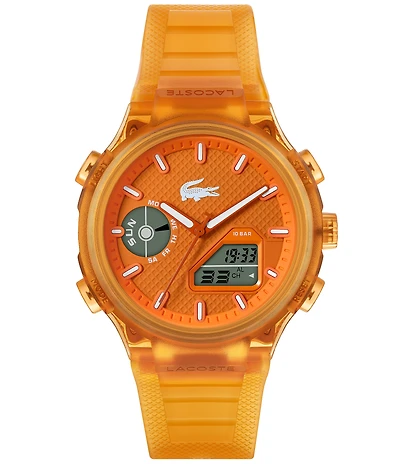 Lacoste Men's Crocodelle Ana-Digi Silicone Strap Watch