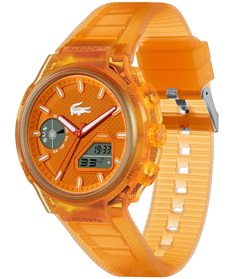 Lacoste Men's Crocodelle Ana-Digi Silicone Strap Watch