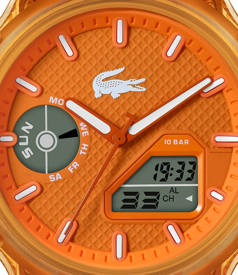 Lacoste Men's Crocodelle Ana-Digi Silicone Strap Watch