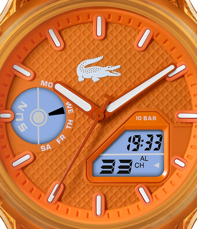 Lacoste Men's Crocodelle Ana-Digi Silicone Strap Watch