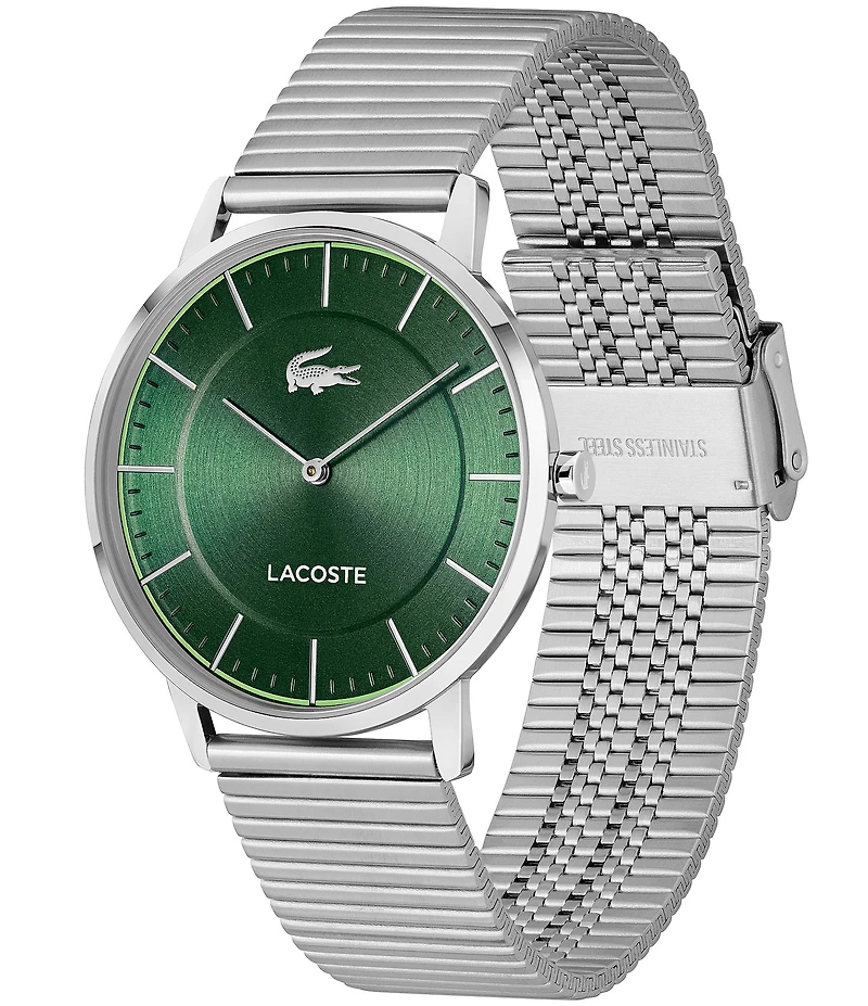 Lacoste Men's Crocorigin Two Hand Stainless Steel Bracelet Watch