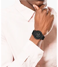 Lacoste Men's L 12.12. Chronograph Black Silicone Strap Watch