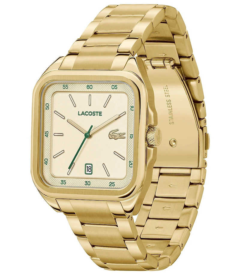 Lacoste Men's L.12.12 Up Three Hand Stainless Steel Bracelet Watch