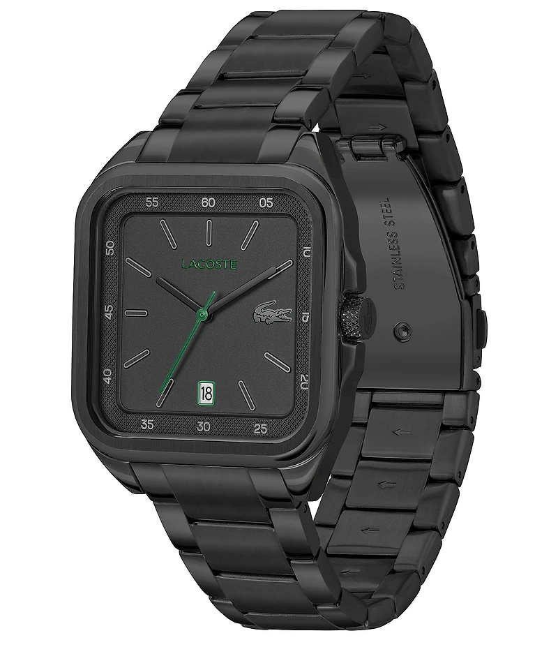 Lacoste Men's L.12.12 Up Three Hand Stainless Steel Bracelet Watch