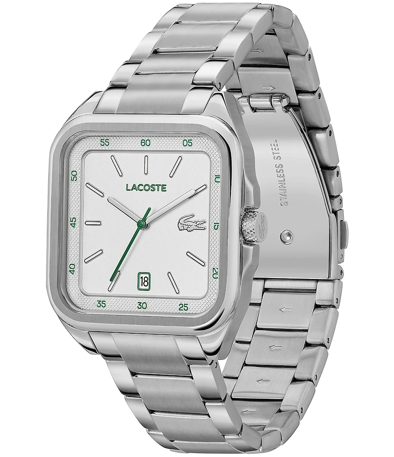 Lacoste Men's L12.12 Up Three Hand Stainless Steel Bracelet Watch
