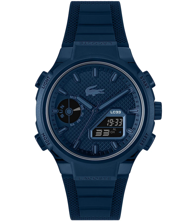 Lacoste Men's LC33 Ana-Digi Silicone Strap Watch