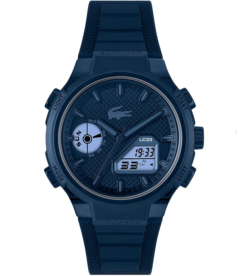 Lacoste Men's LC33 Ana-Digi Silicone Strap Watch