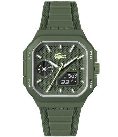 Lacoste Men's LC33 Ana-Digi Silicone Strap Watch