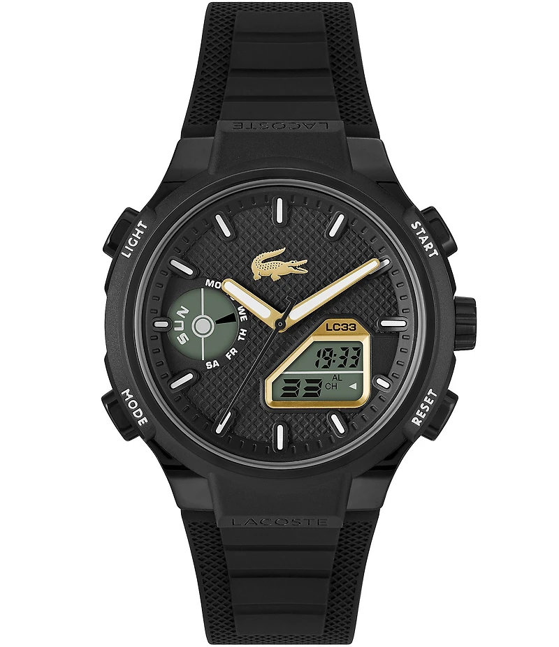 Lacoste Men's LC33 Ana-Digi Silicone Strap Watch