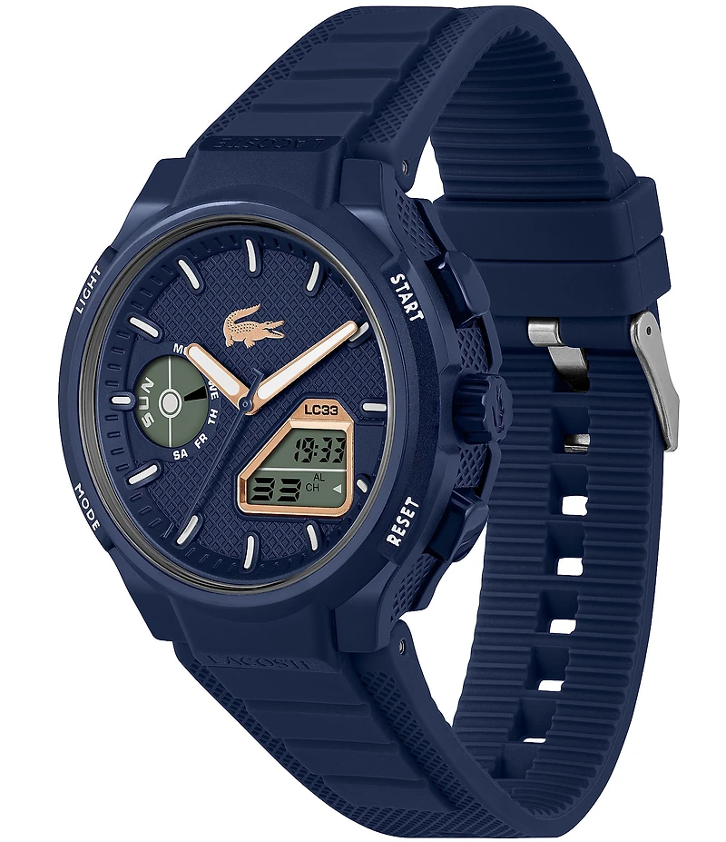 Lacoste Men's LC33 Ana-Digi Silicone Strap Watch