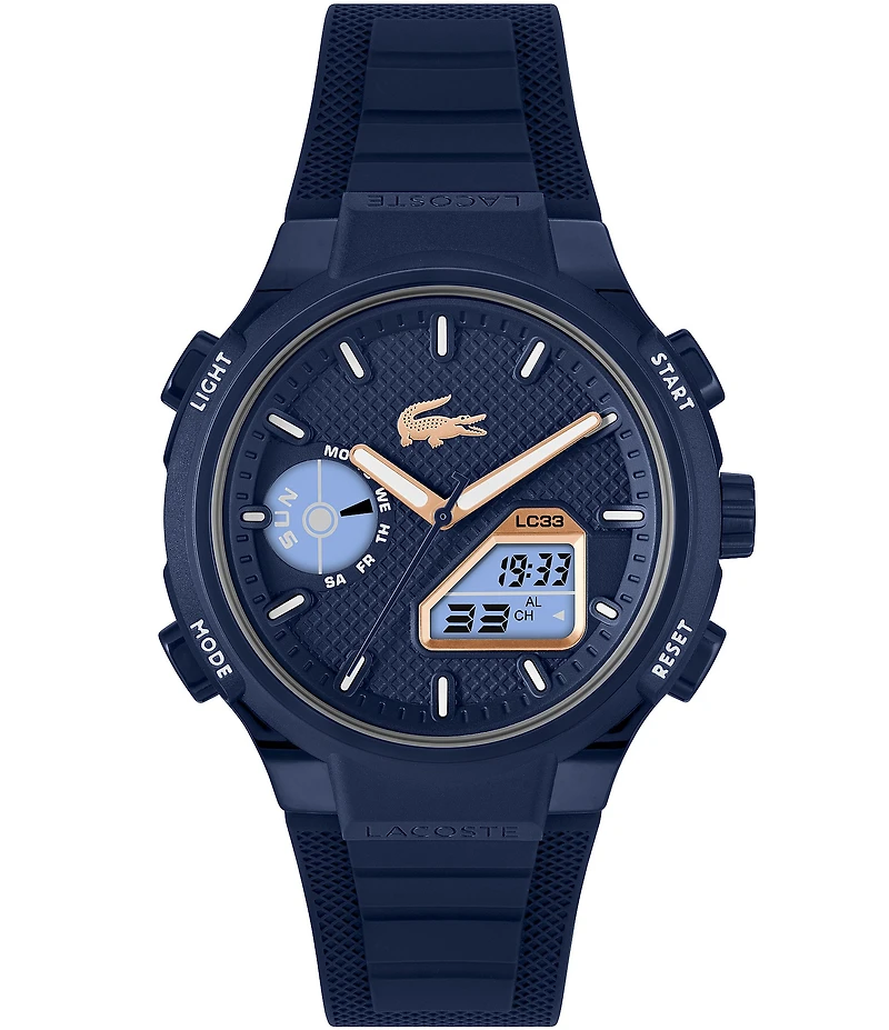 Lacoste Men's LC33 Ana-Digi Silicone Strap Watch