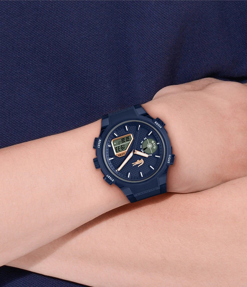 Lacoste Men's LC33 Ana-Digi Silicone Strap Watch