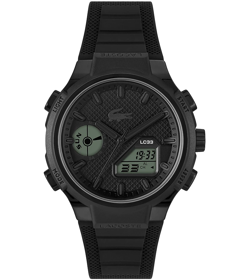 Lacoste Men's LC33 Ana-Digi Silicone Strap Watch