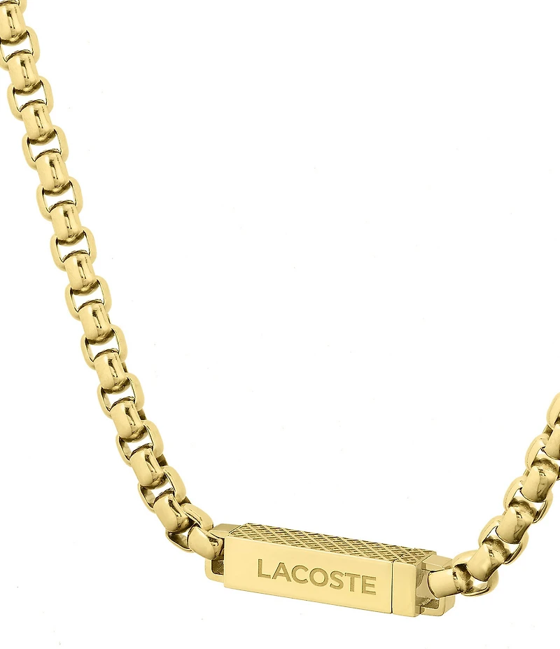 Lacoste Men's L'essentiel Stainless Steel Box Chain Bracelet
