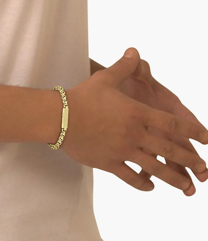 Lacoste Men's L'essentiel Stainless Steel Box Chain Bracelet