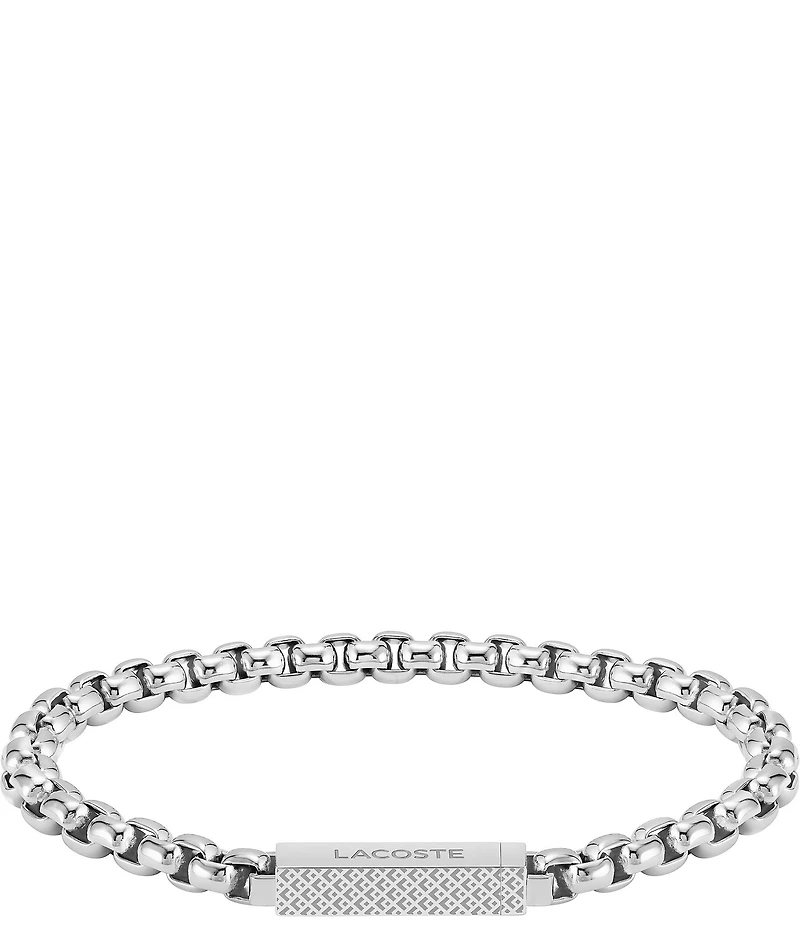 Lacoste Men's L'essentiel Stainless Steel Box Chain Bracelet