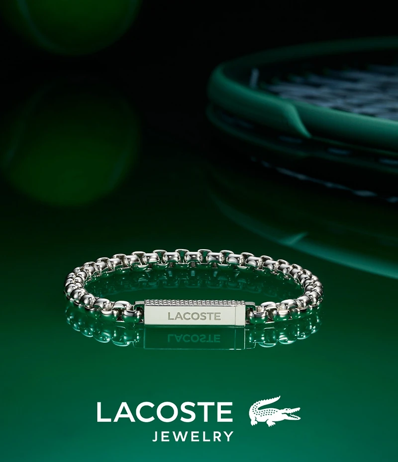 Lacoste Men's L'essentiel Stainless Steel Box Chain Bracelet