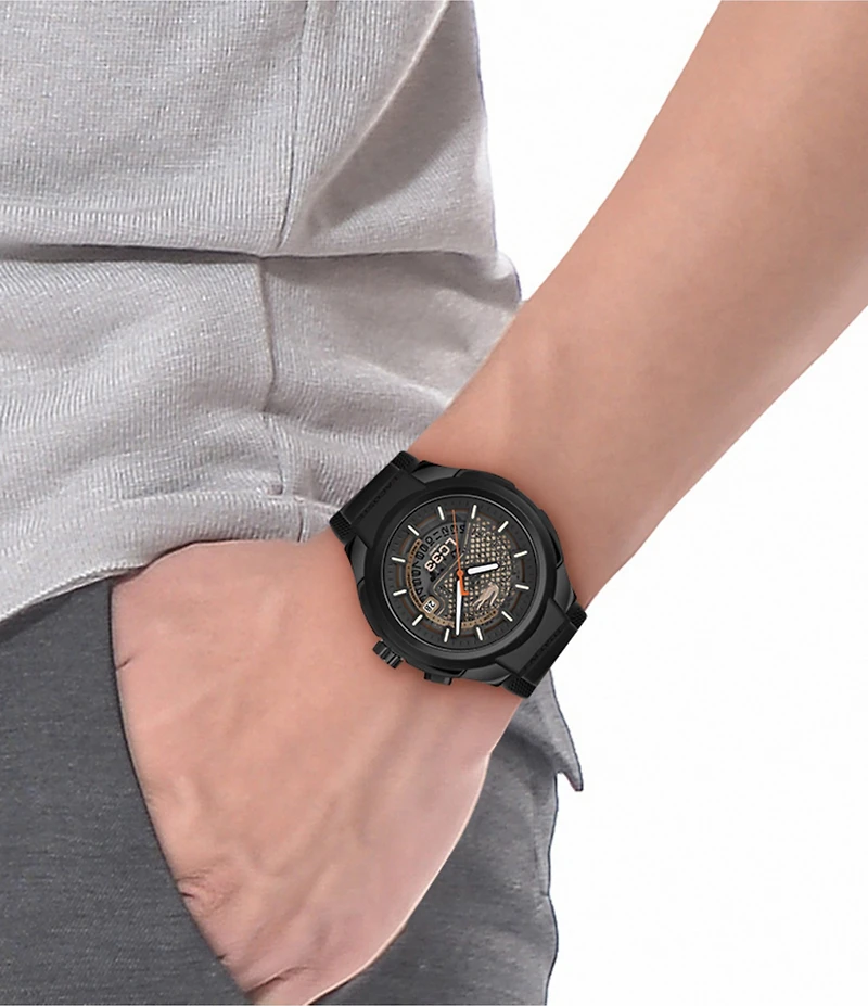 Lacoste Men's Limited Edition LC33 Automatic Silicone Strap Watch