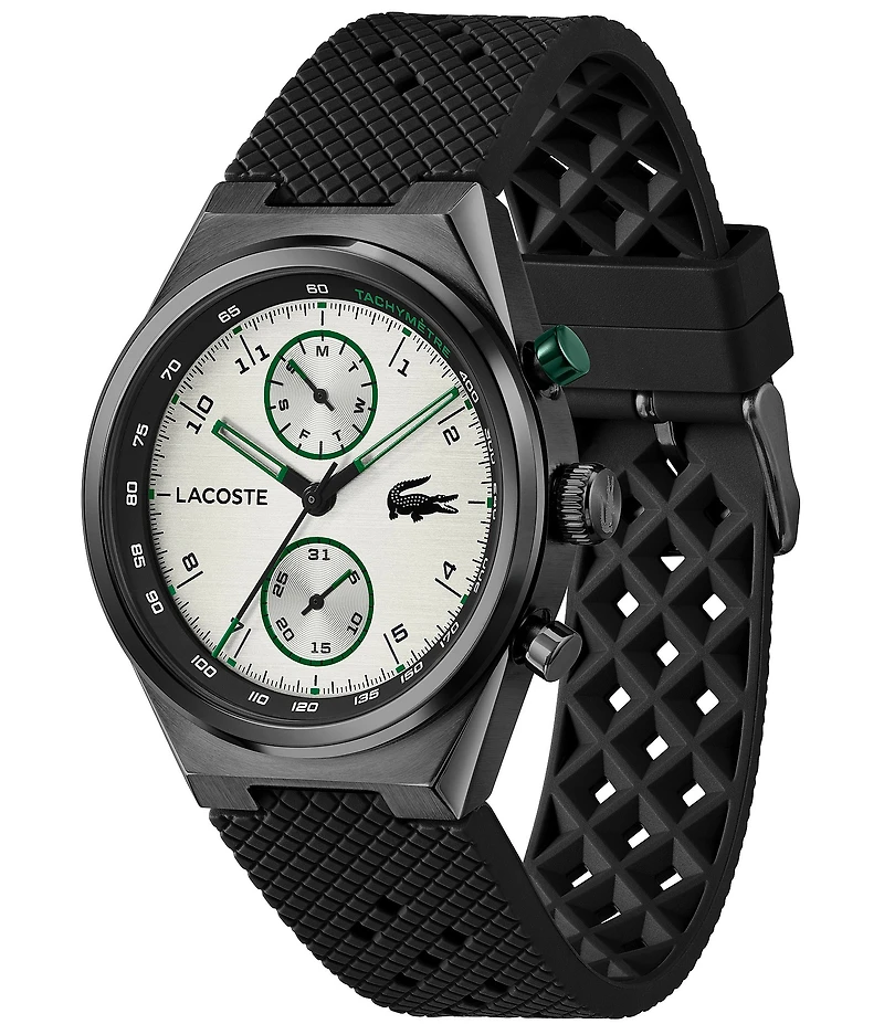Lacoste Men's Line Racer Multifunction Silicone Strap Watch