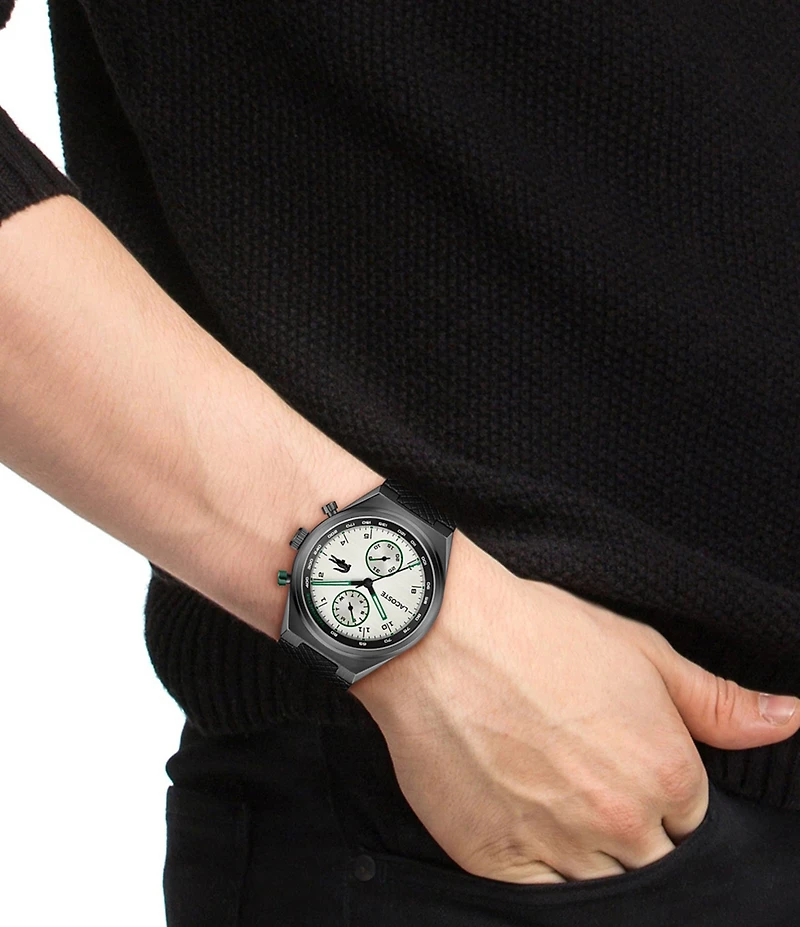 Lacoste Men's Line Racer Multifunction Silicone Strap Watch