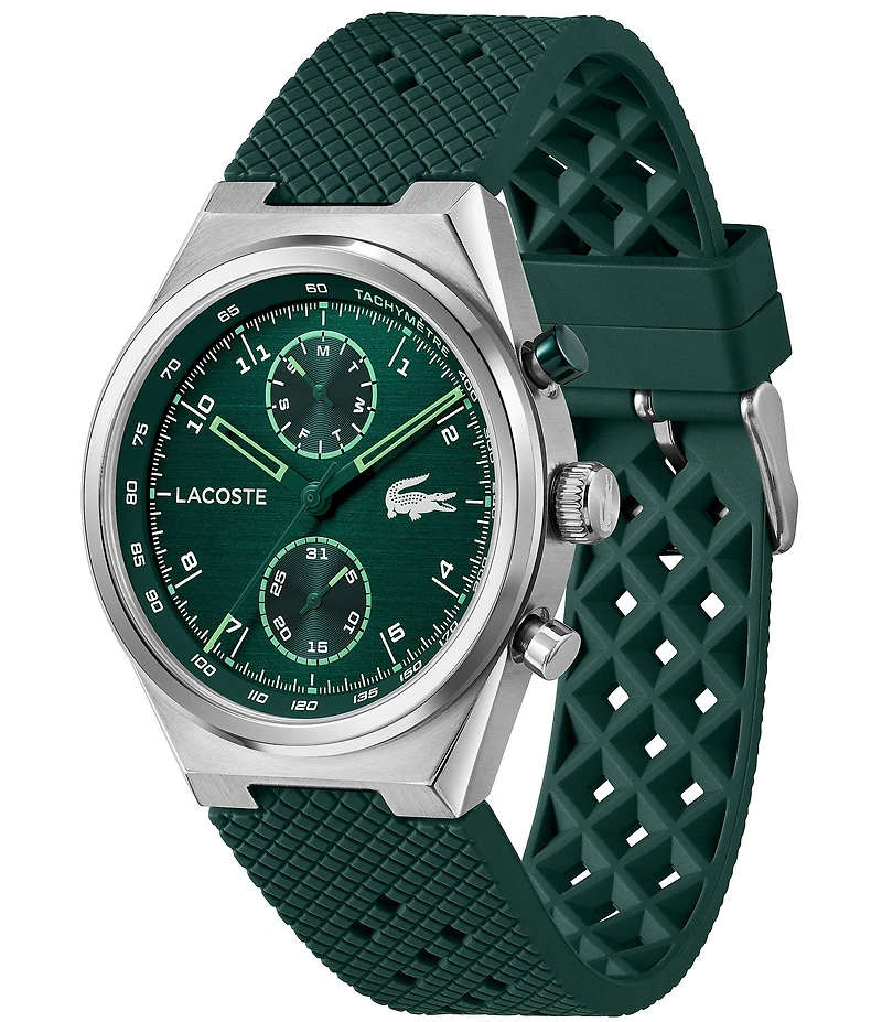 Lacoste Men's Line Racer Multifunction Silicone Strap Watch