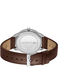 Lacoste Men's Lisbon Three Hand Leather Strap Watch
