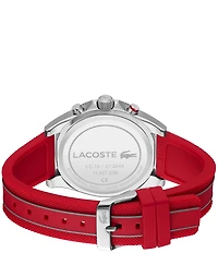 Lacoste Men's Mainsail Chronograph Red Silicone Strap Watch