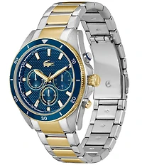 Lacoste Men's Mainsail Chronograph Two Tone Stainless Steel Bracelet Watch