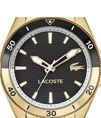 Lacoste Men's Mainsail Quartz Three Hand Gold Tone Stainless Steel Bracelet Watch