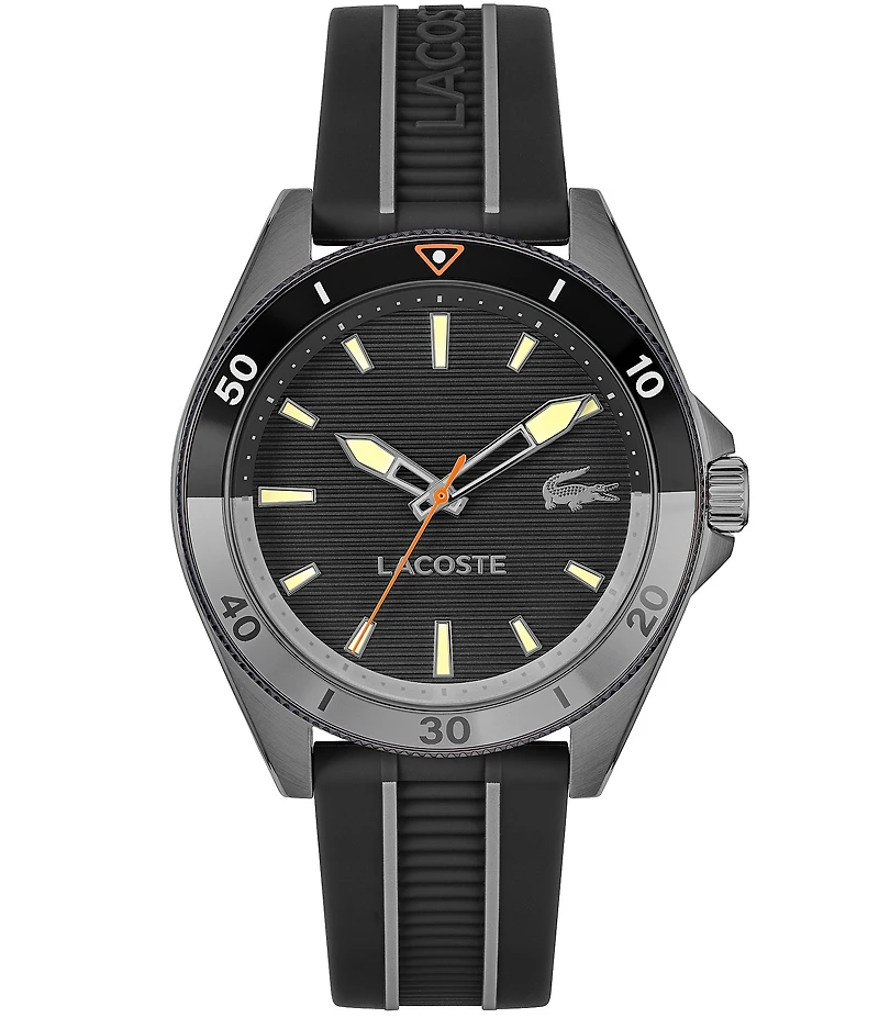 Lacoste Men's Mainsail Quartz Three Hand Silicone Strap Watch