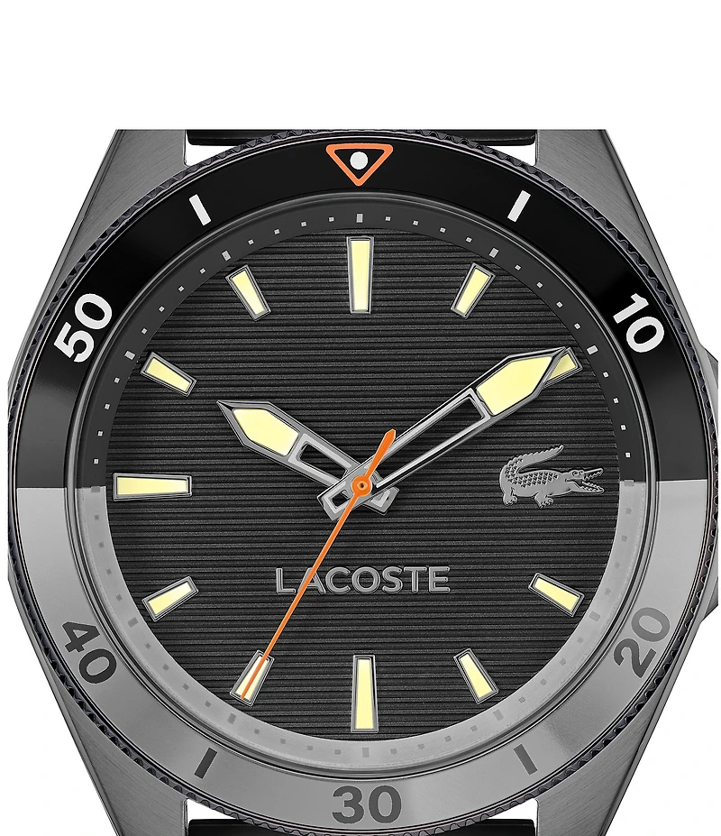 Lacoste Men's Mainsail Quartz Three Hand Silicone Strap Watch