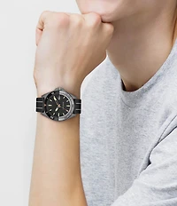 Lacoste Men's Mainsail Quartz Three Hand Silicone Strap Watch