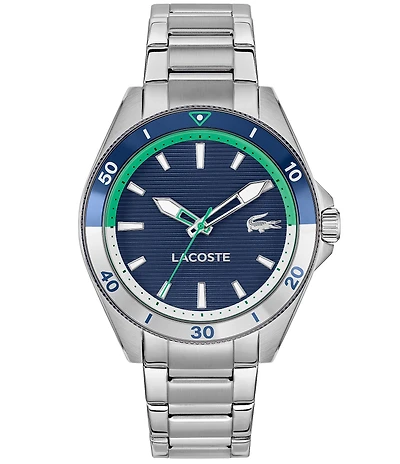 Lacoste Men's Mainsail Quartz Three Hand Stainless Steel Bracelet Watch