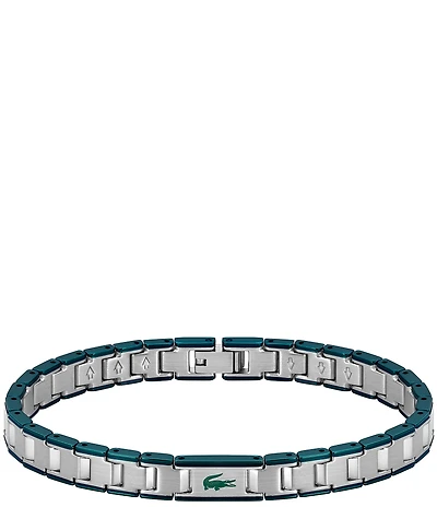 Lacoste Men's Metropole Edge Stainless Steel & Enamel Chain Bracelet