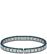 Lacoste Men's Metropole Edge Stainless Steel & Enamel Chain Bracelet