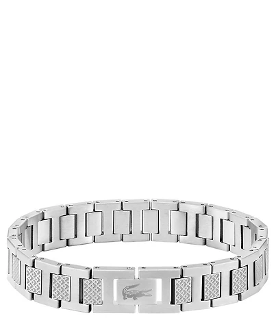 Lacoste Men's Metropole Stainless Steel Metal Link Chain Bracelet