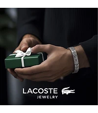 Lacoste Men's Metropole Stainless Steel Metal Link Chain Bracelet