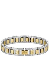 Lacoste Men's Metropole Two Tone Stainless Steel Link Line Bracelet