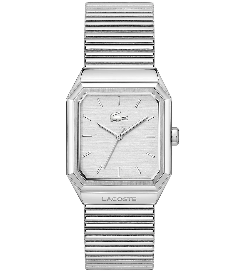 Lacoste Men's Rene Three Hand Stainless Steel Mesh Bracelet Watch