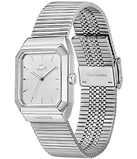 Lacoste Men's Rene Three Hand Stainless Steel Mesh Bracelet Watch