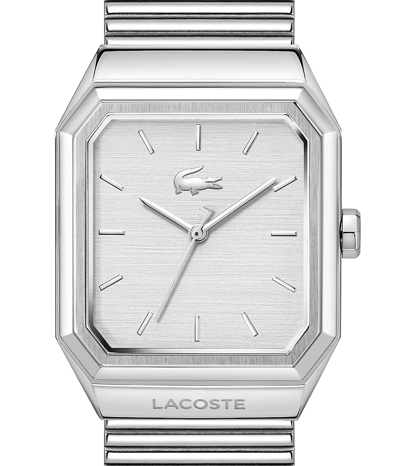 Lacoste Men's Rene Three Hand Stainless Steel Mesh Bracelet Watch
