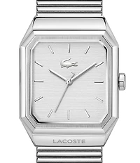 Lacoste Men's Rene Three Hand Stainless Steel Mesh Bracelet Watch