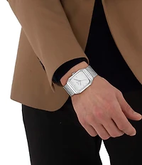 Lacoste Men's Rene Three Hand Stainless Steel Mesh Bracelet Watch