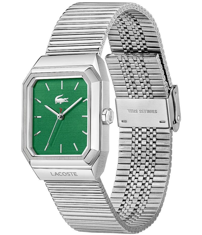 Lacoste Men's Rene Three Hand Stainless Steel Mesh Bracelet Watch
