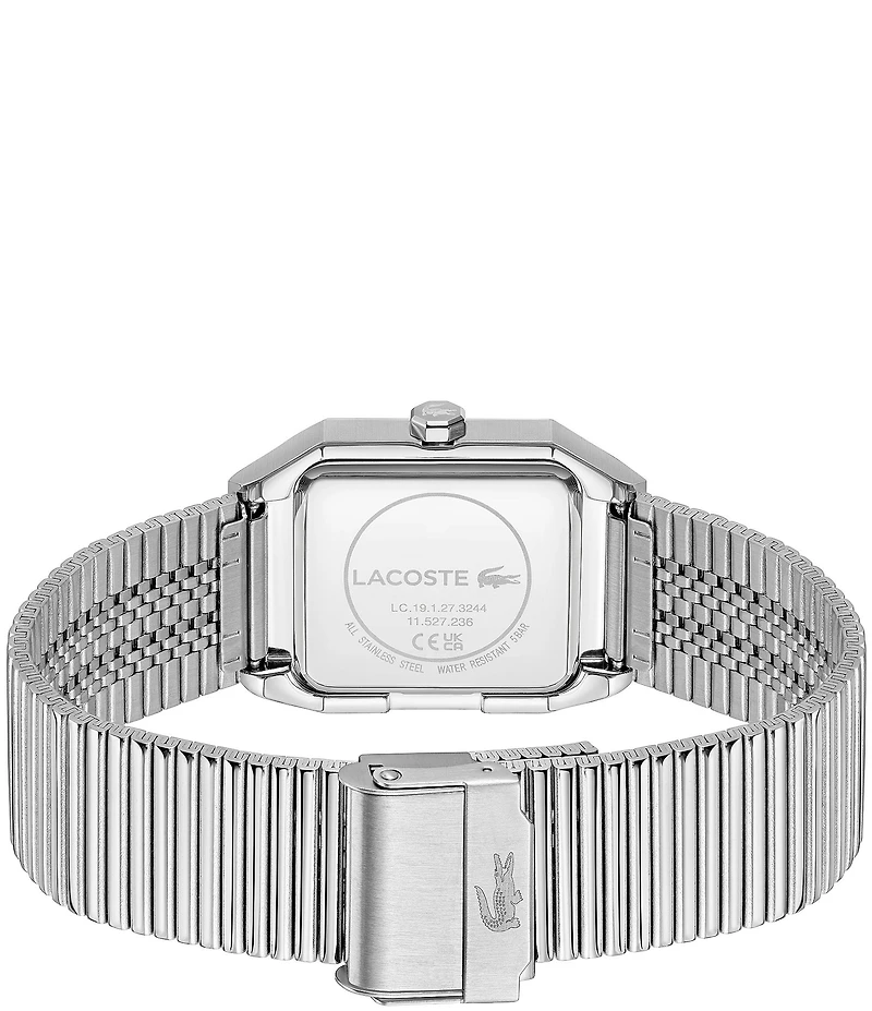 Lacoste Men's Rene Three Hand Stainless Steel Mesh Bracelet Watch
